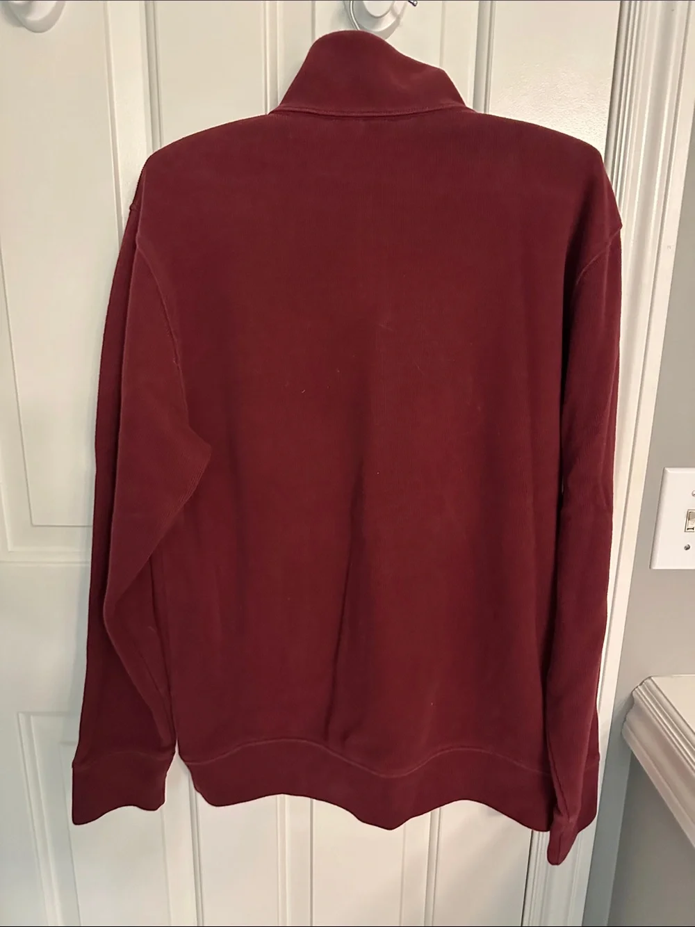 Land’s End Men's Half-Zip Sweater in Burgundy